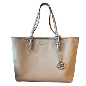 Michael Kors Beige Jet Set Tote Bag